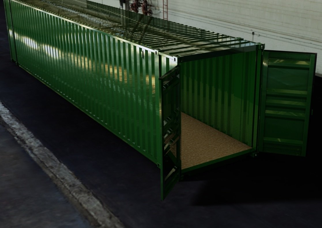 45ft ISO Shipping Container 3D CAD Model